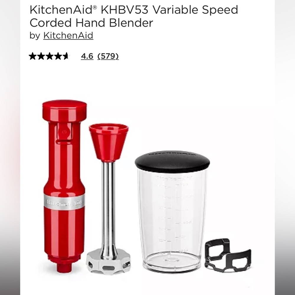 KitchenAid Variable Speed Corded Hand Blender
